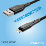 SPACEthing Swift USB-A to Lightning Cable – Black (1.2M)