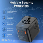 Spacething 20W GaN World Travel Adapter UK, EU, US, AUS