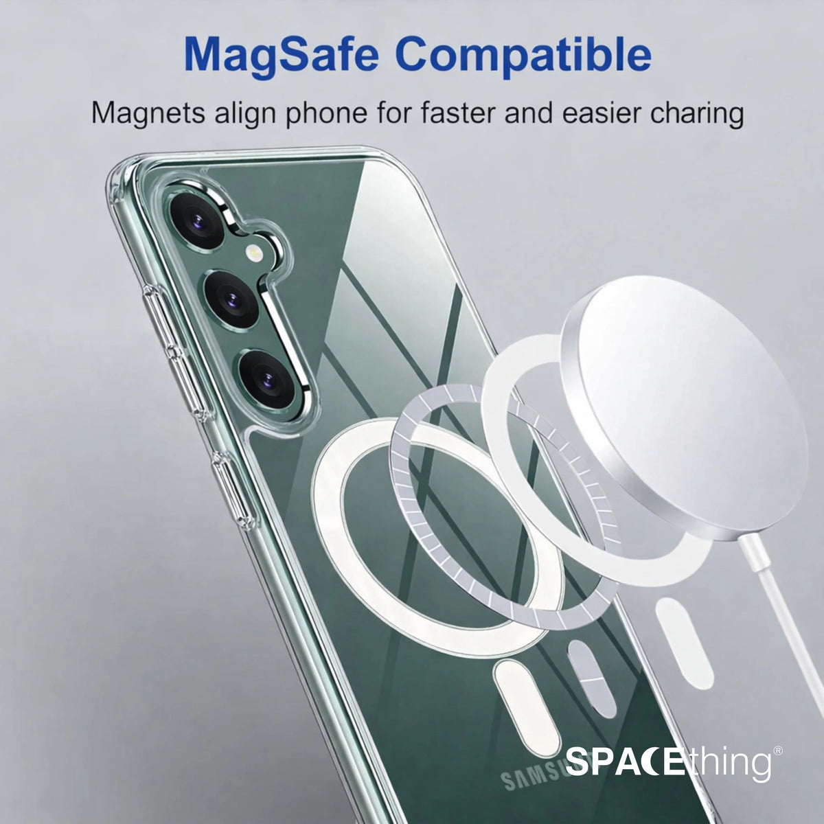 Spacething Samsung Galaxy S25 Plus Minimal MagSafe Case - Clear