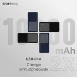 Spacething Milos 10000 MAH PD 22.5W Power Bank - Black