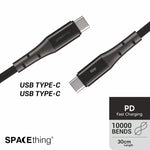 Spacething Elite Mini C TO C -C Cable (30cm) – Black