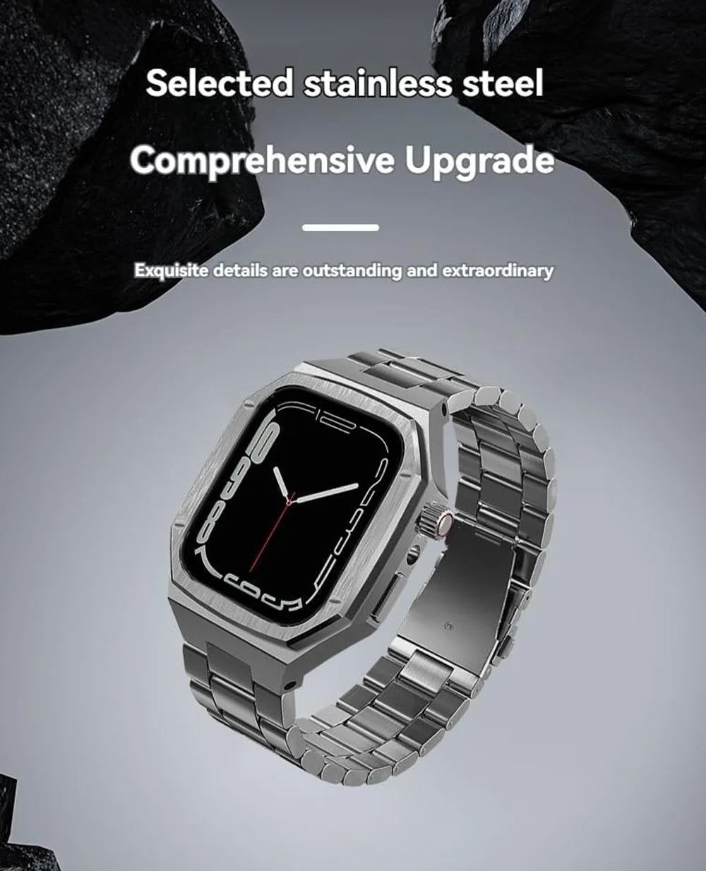 Black Luxury Edition Case- Stainless Steel Strap 46 MM