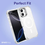 Spacething Helix MagClick Stand Case for iPhone 17 - Silver