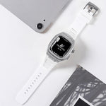 44/45mm Luxury Bling Metal Watch Case Alloy - Silver