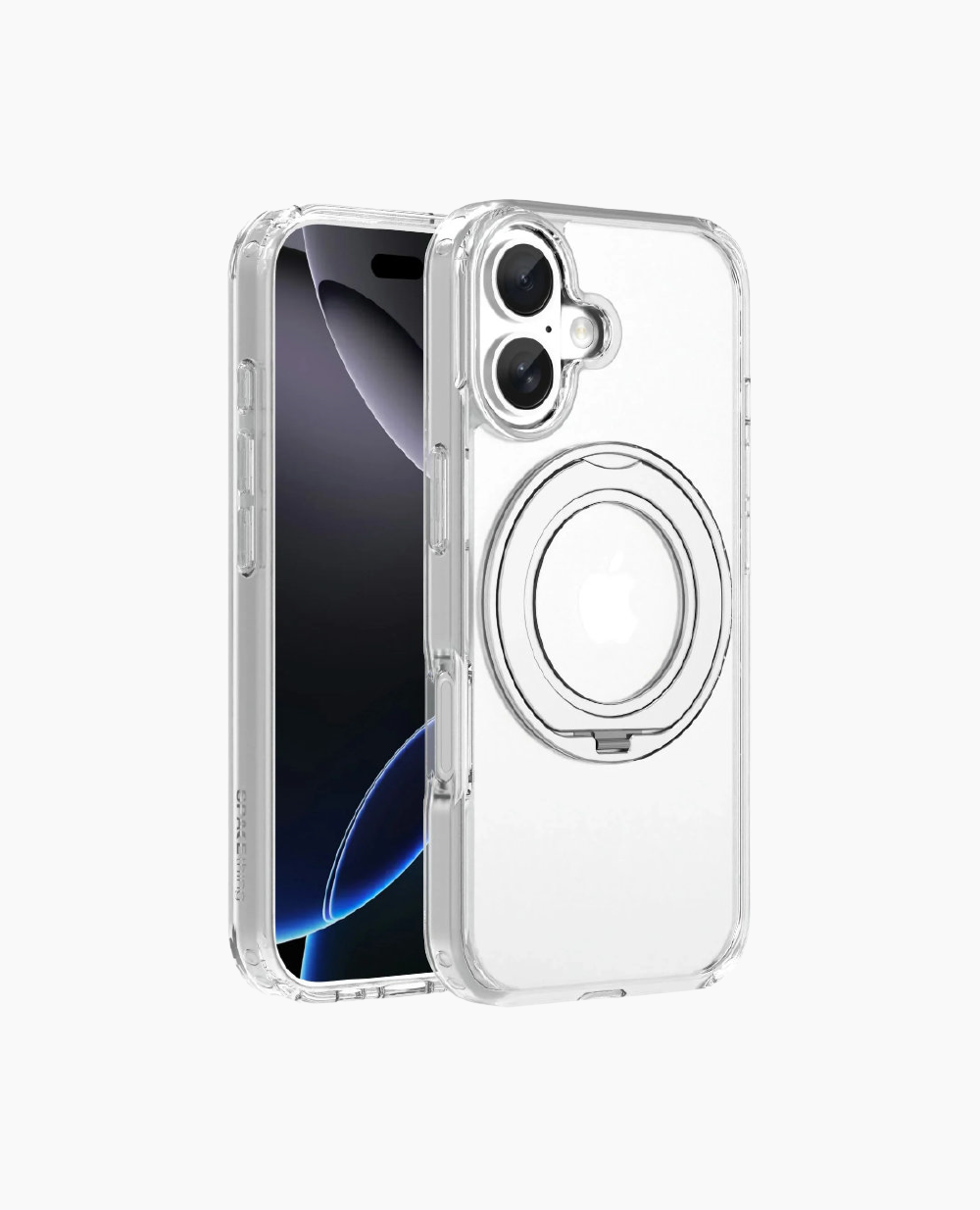 Spacething Marsix 360° Stand Case for iPhone 17 - Clear