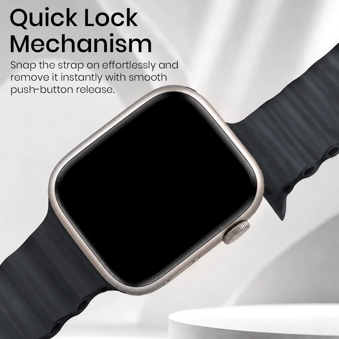Spacething Ocean Apple Watch Band – 49mm / 45mm Size - Olive Black