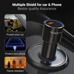 Spacething Speedo Car Charger 55W (with USB-C to USB-C Cable) Colour - Black
