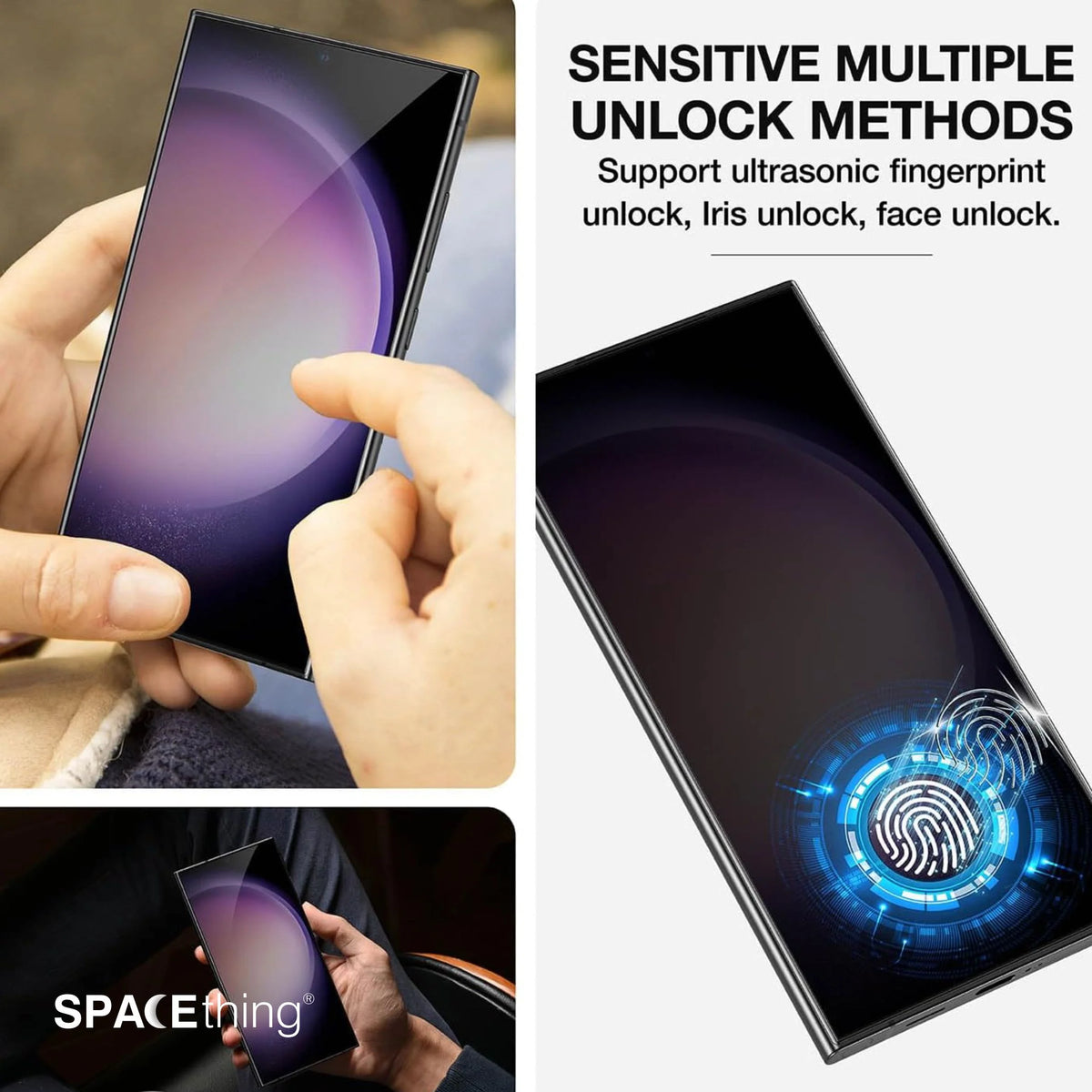Spacething 2 Way Privacy Glass - Black Samsung Galaxy S24 Ultra