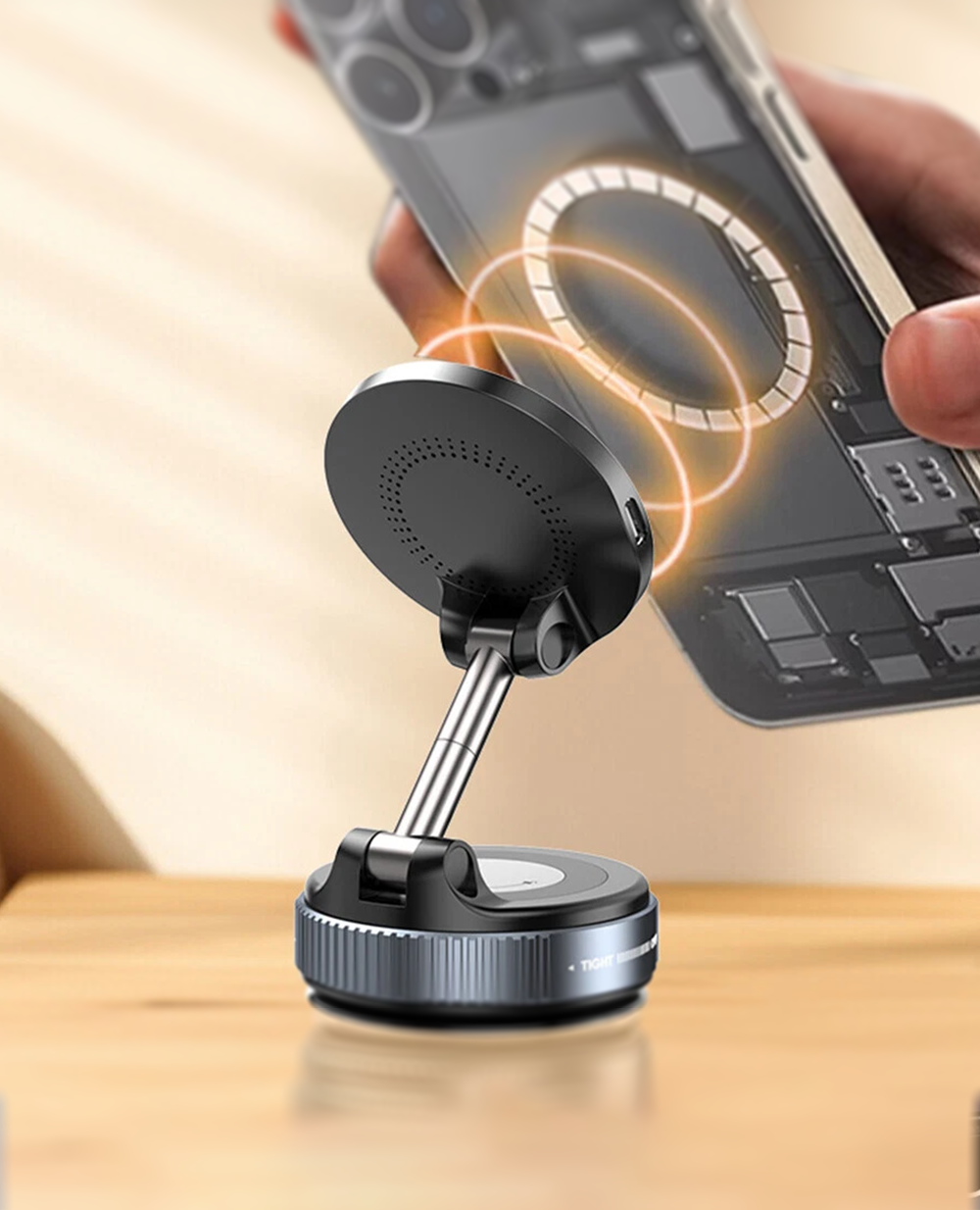 Vacuum Suction Magnetic Phone Mount 360ยฐ