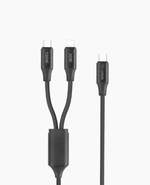Spacething Flow 2 IN 1 Cable C TO C & C TO L 1.5 Mtr - Black