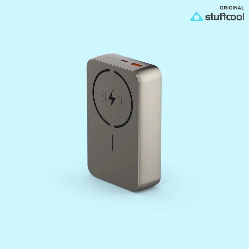 Click 20000mAh Magnetic Wireless Powerbank with Natural Titanium