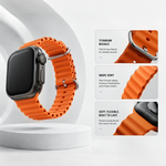 Spacething Ocean Apple Watch Band – 49mm / 45mm Size - Black