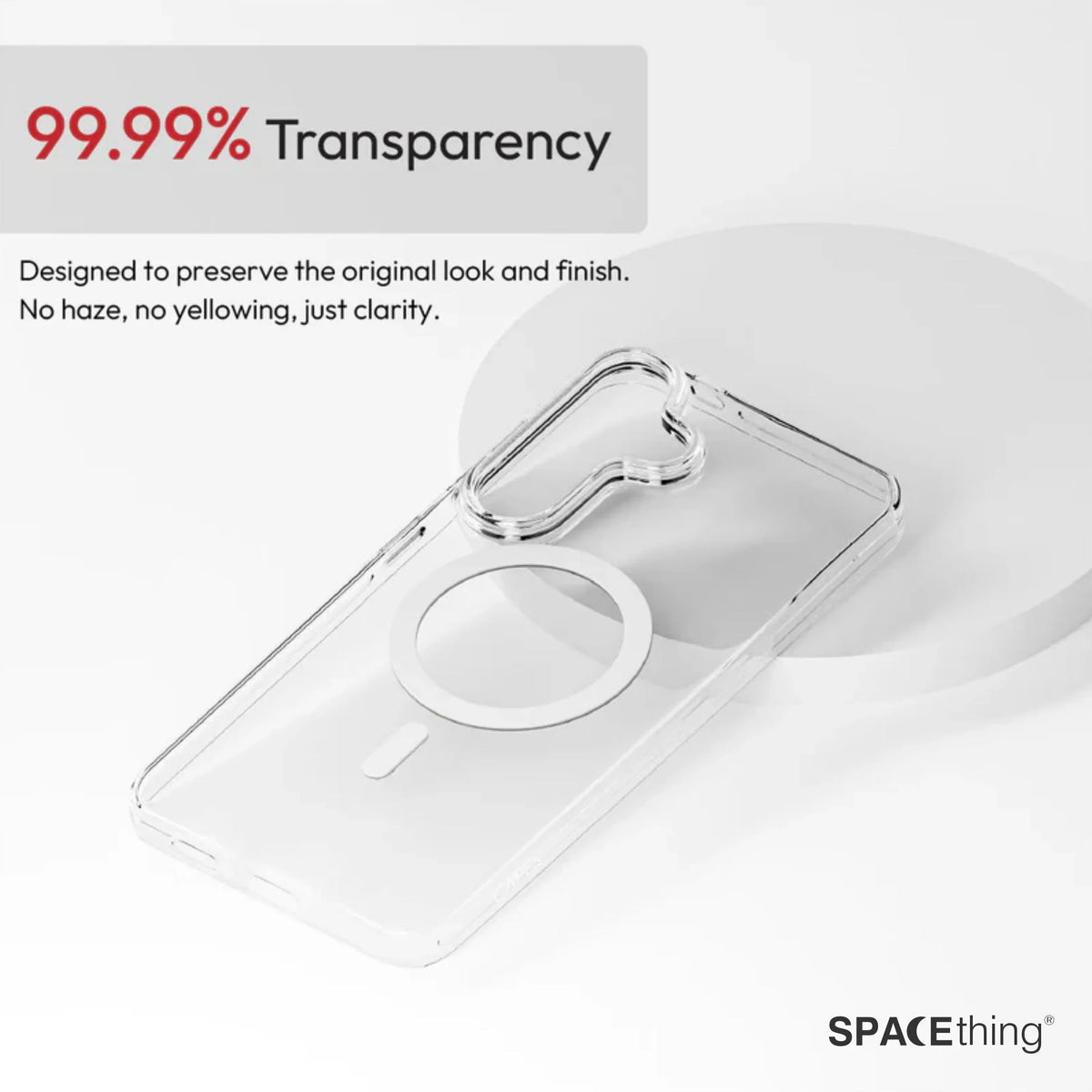 Spacething Minimal MagSafe Case - Clear Samsung Galaxy S26