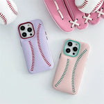iPhone Baseball Leather Case - Pink