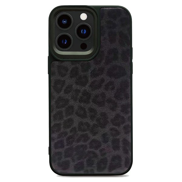 Leopard Pattern Back Case - Black