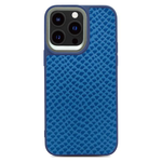 Leather Pearl Pattern Back Case - Blue