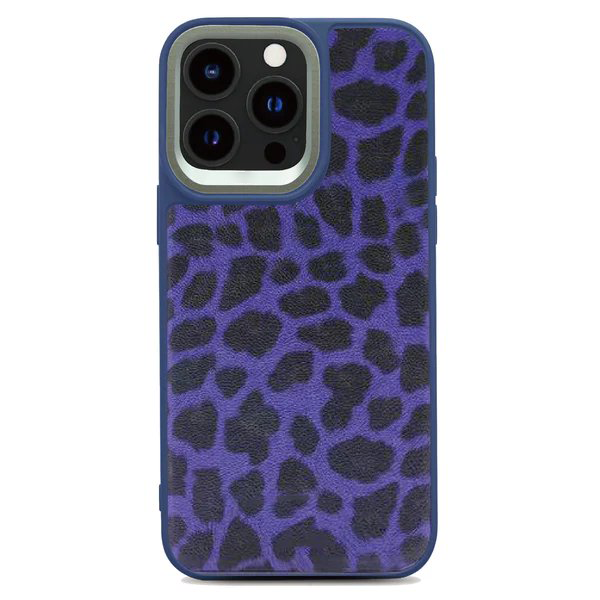 Leopard Pattern Back Case - Blue