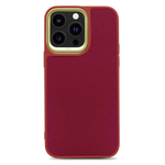 Litchi Texture Back Case - Burgundy