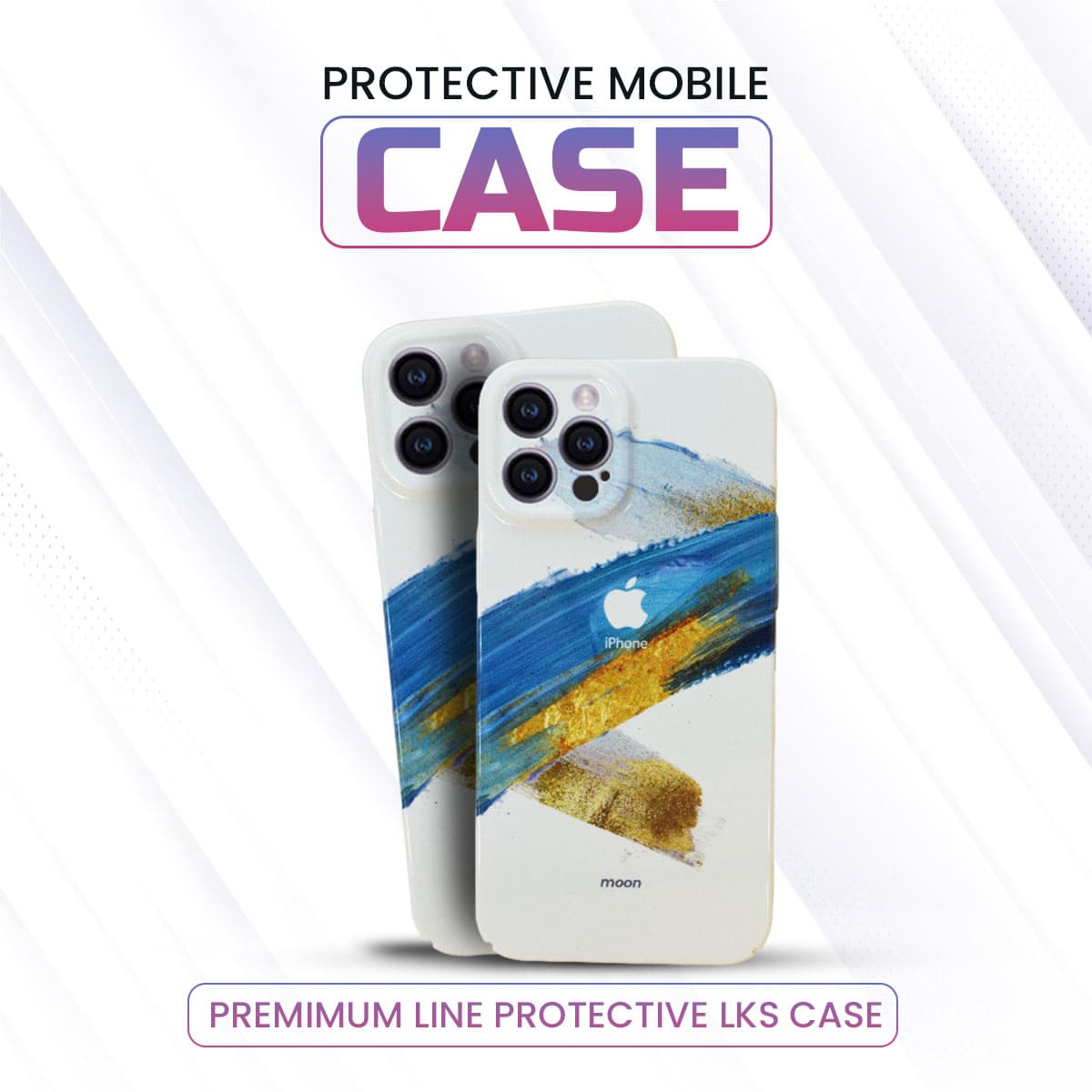 iPhone Apple Moon Printed Case