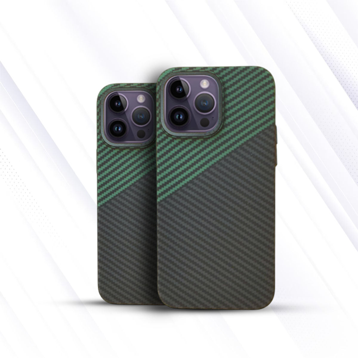 iPhone Carbon Cover - Green & Black iPhone 12