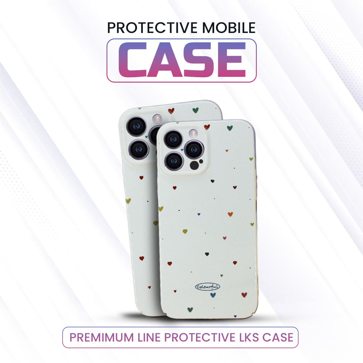 iPhone Mini Heart Printed Case