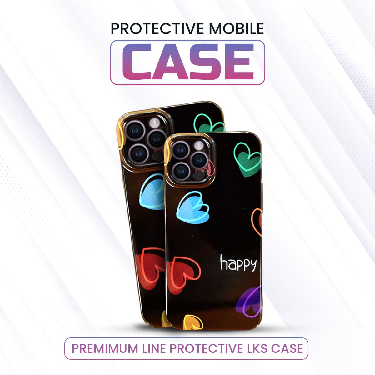 iPhone Happy Heart Printed Case