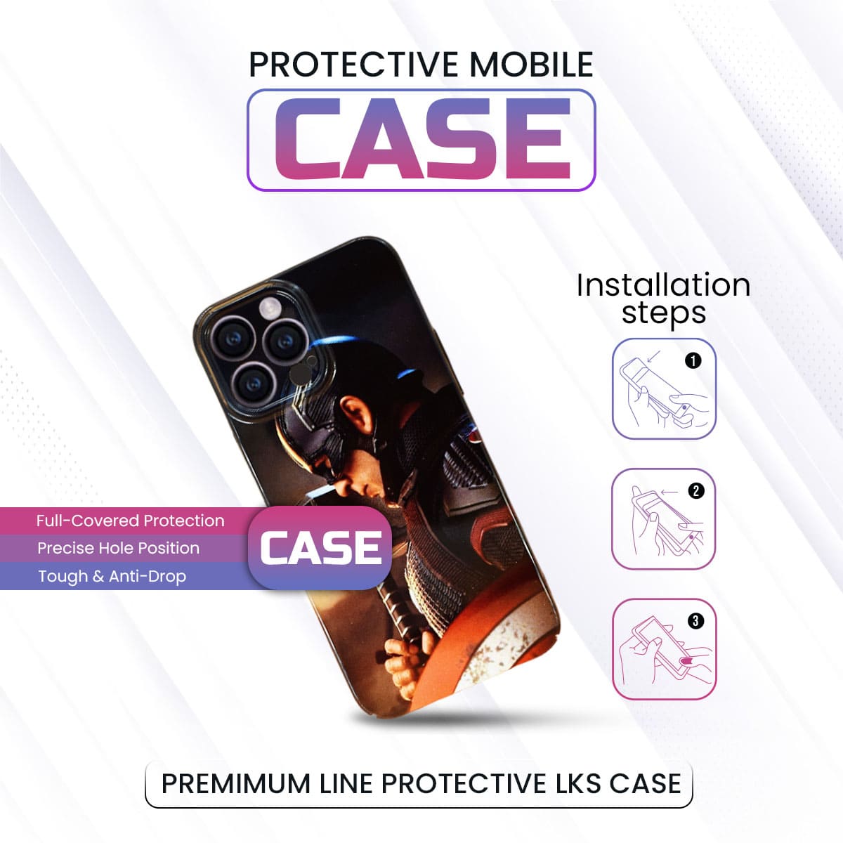 iPhone Captain America Printed Case