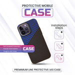 Real Aramid Carbon Fiber- Blue & Black