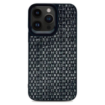 Woven Leather Back Case - Dark Grey