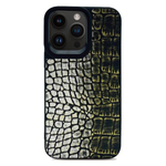 Dual Snake Leather Back Case -Grey Yellow