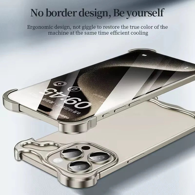 Aluminum Alloy Bumper Phone Case - Gray iPhone 15 Pro Max