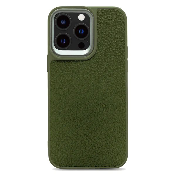 Litchi Texture Back Case - Olive