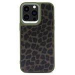 Leopard Pattern Back Case - Olive