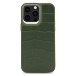 Croco Pattern Back Case - Olive