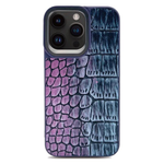 Dual Snake Leather Back Case - Purple Blue