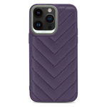V Shape Leather Back Case - Purple