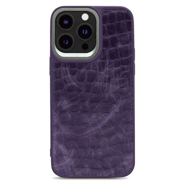 Stone Pattern Back Case - Purple
