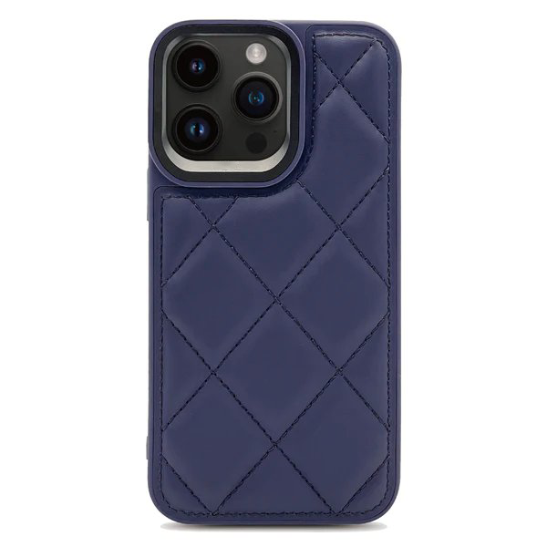 Quilted Leather Back Case - Purple