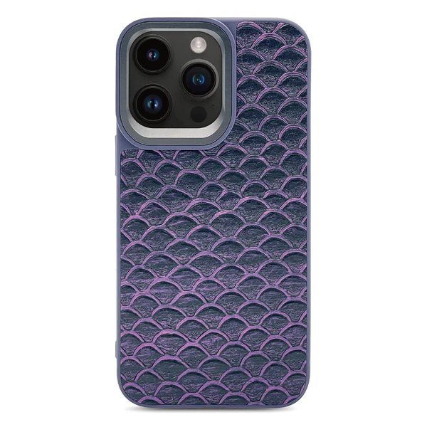 Mermaid leather Back Case - Purple