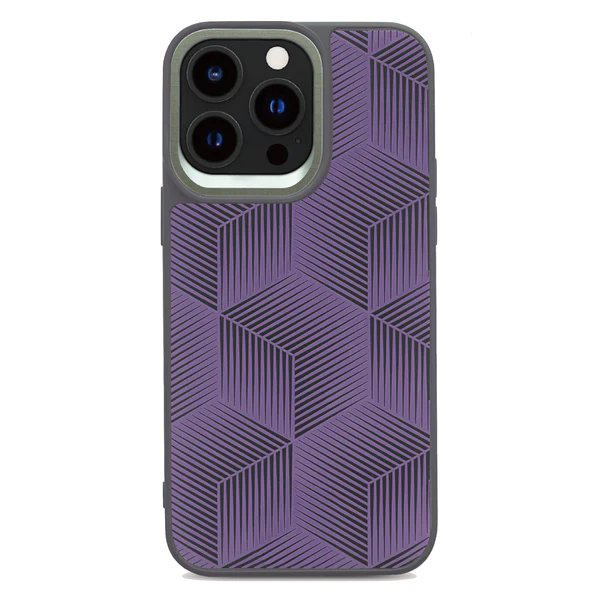 3D Cube Back Case - Purple