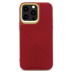 Origami Leather Back Case - Red