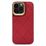 Quilted Leather Back Case - Red