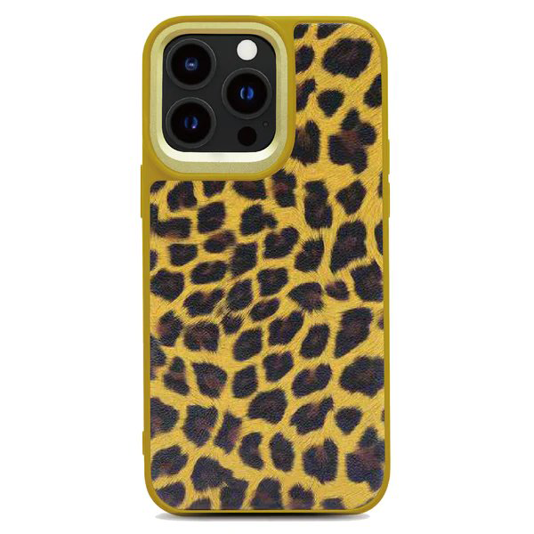 Leopard Pattern Back Case - Yellow