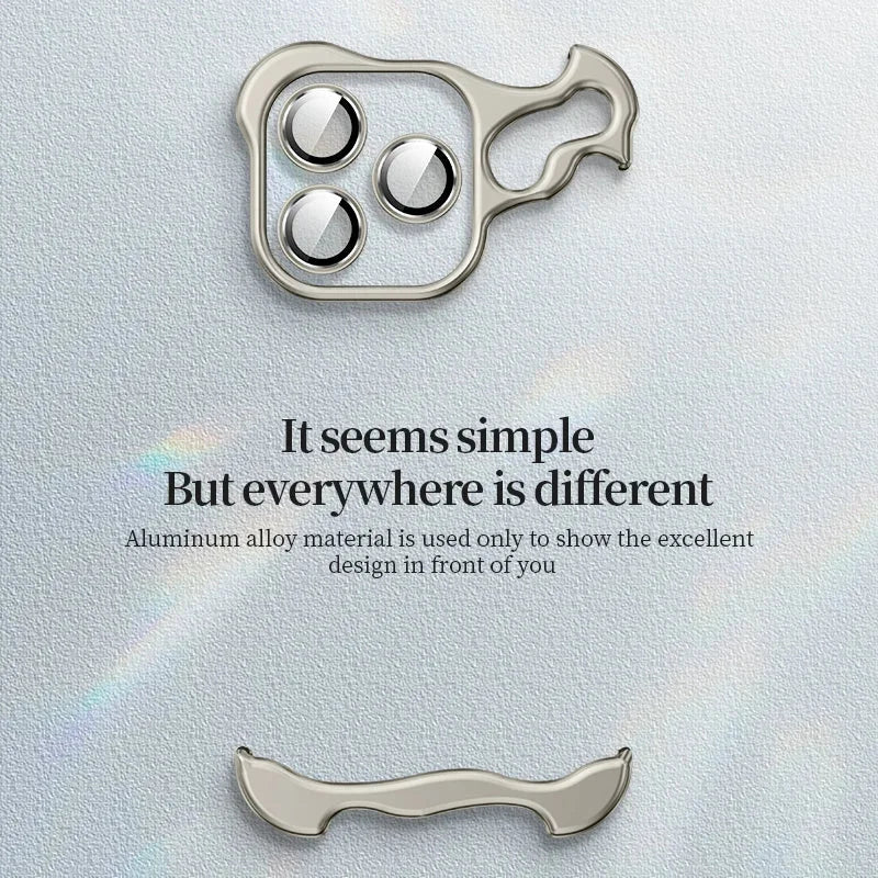 Aluminum Alloy Bumper Phone Case - Black