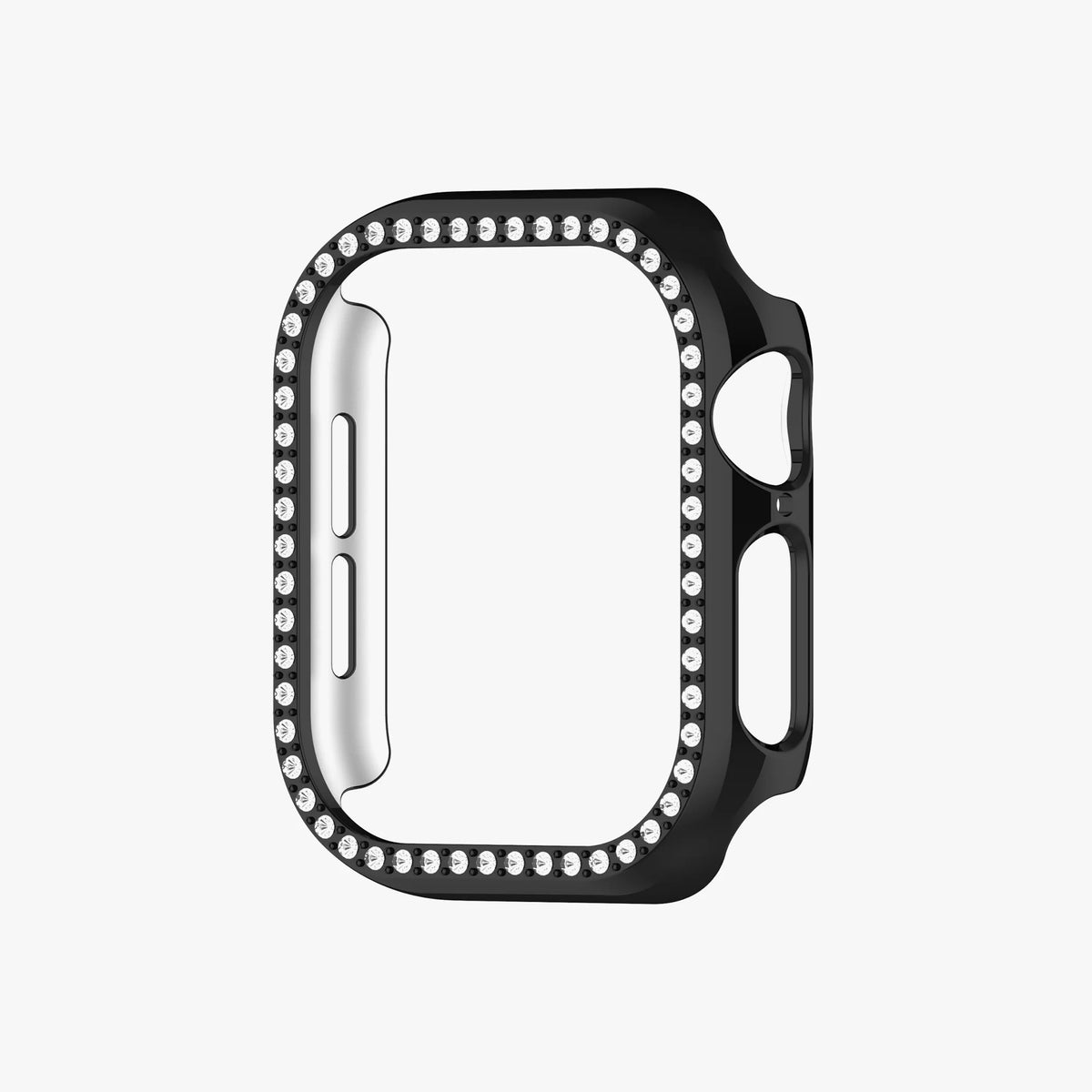 Apple Watch Diamond Plated Protective Hard Case - Black 44 MM