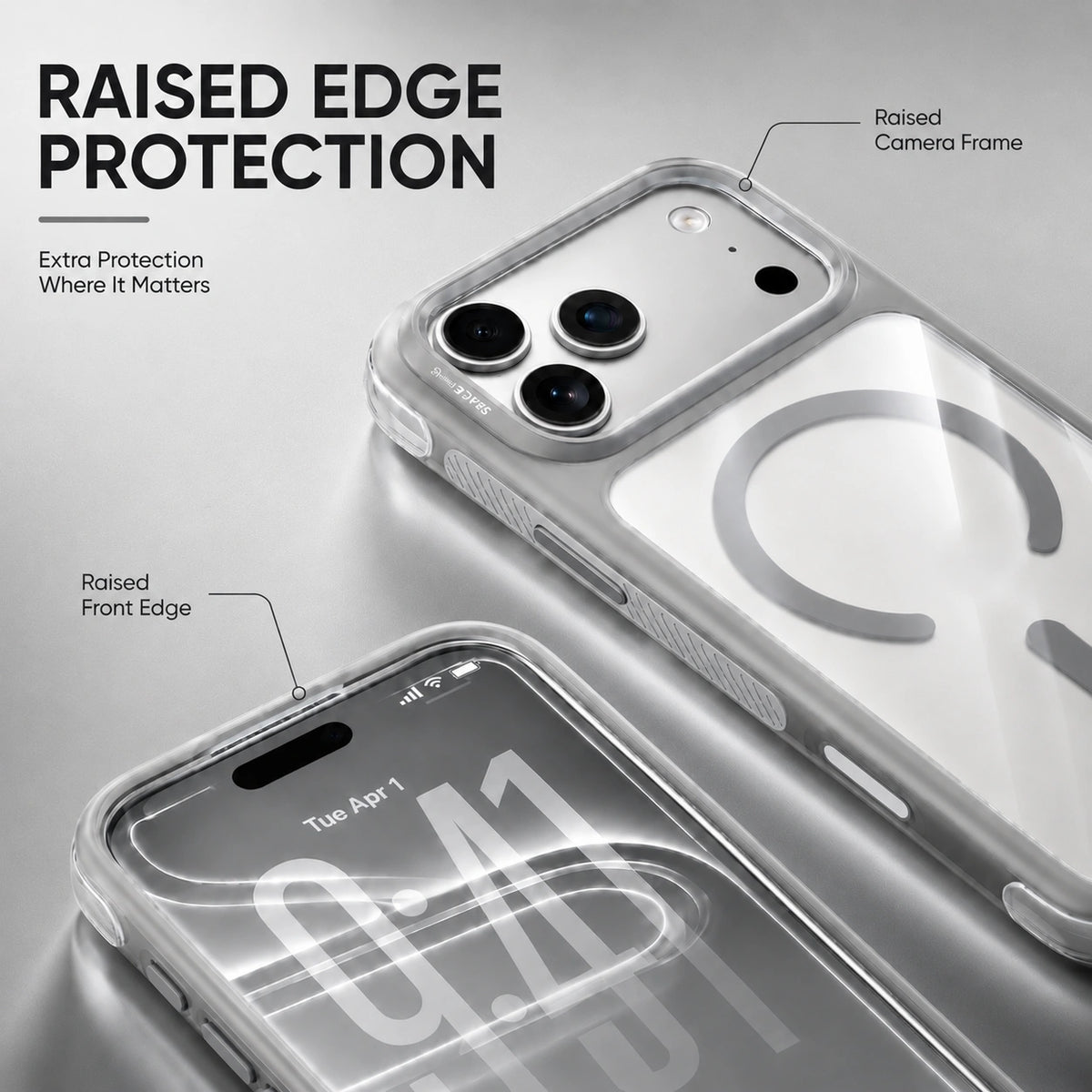 Spacething Fusion Guard MagSafe Case for iPhone 18 Pro Max - Clear