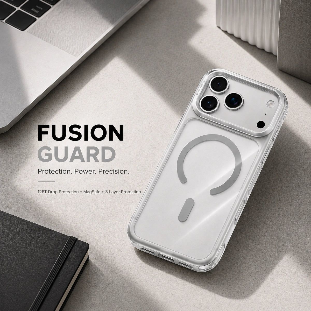 Spacething Fusion Guard MagSafe Case for iPhone 18 Pro Max - Clear