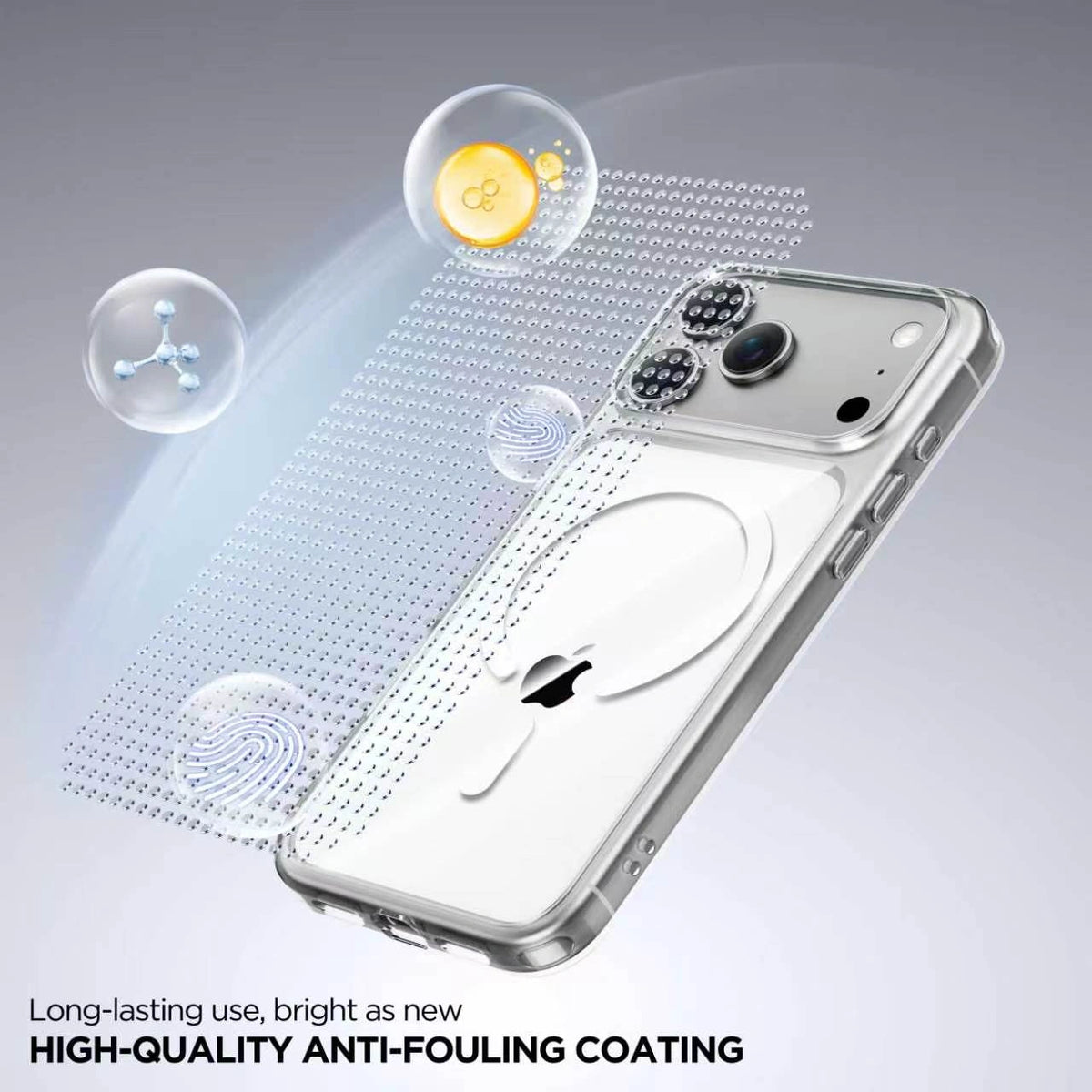 Spacething Minimal MagSafe Dark Cherry Case for iPhone 18 Pro Max - Clear