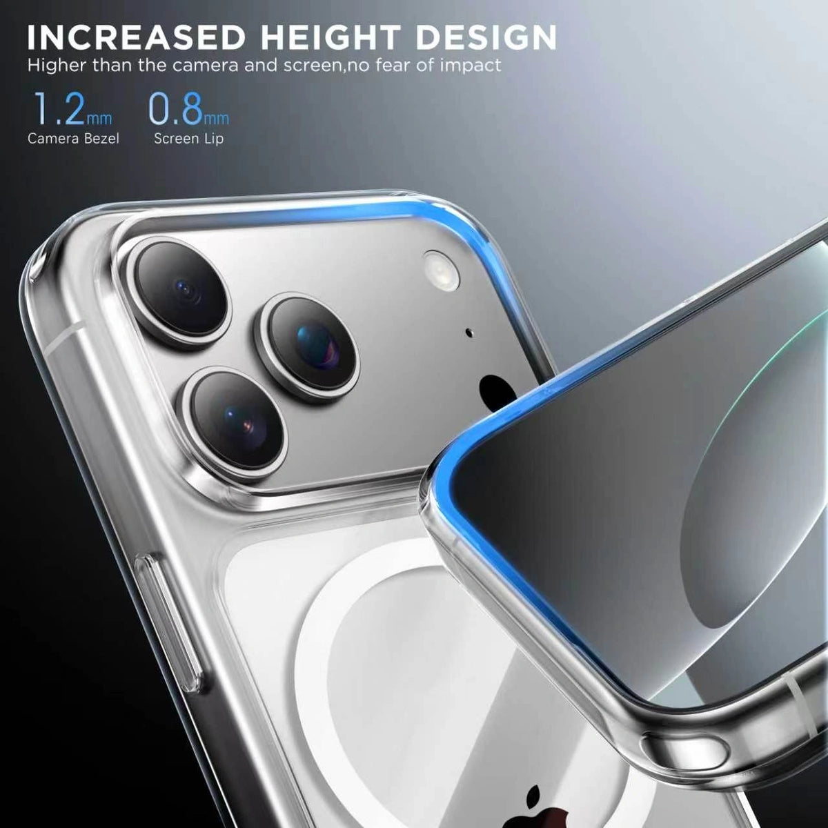 Spacething Minimal MagSafe Dark Cherry Case for iPhone 18 Pro Max - Clear
