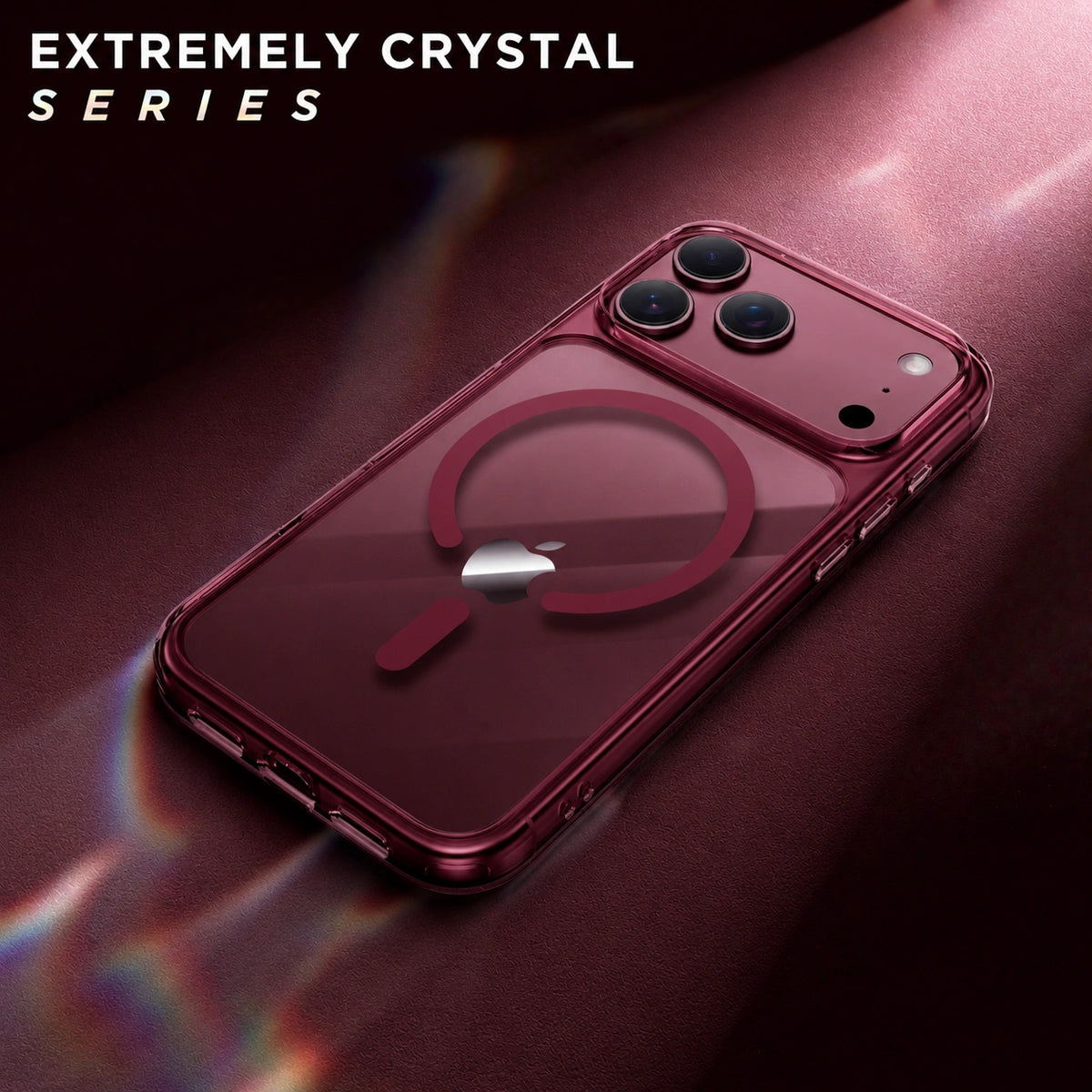 Spacething Minimal MagSafe Dark Cherry Case for iPhone 18 Pro Max - Burgundy